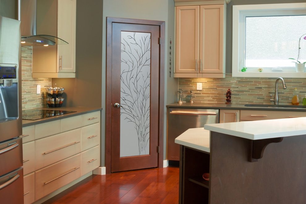Cool Decorative Glass Inserts For Kitchen Cabinets