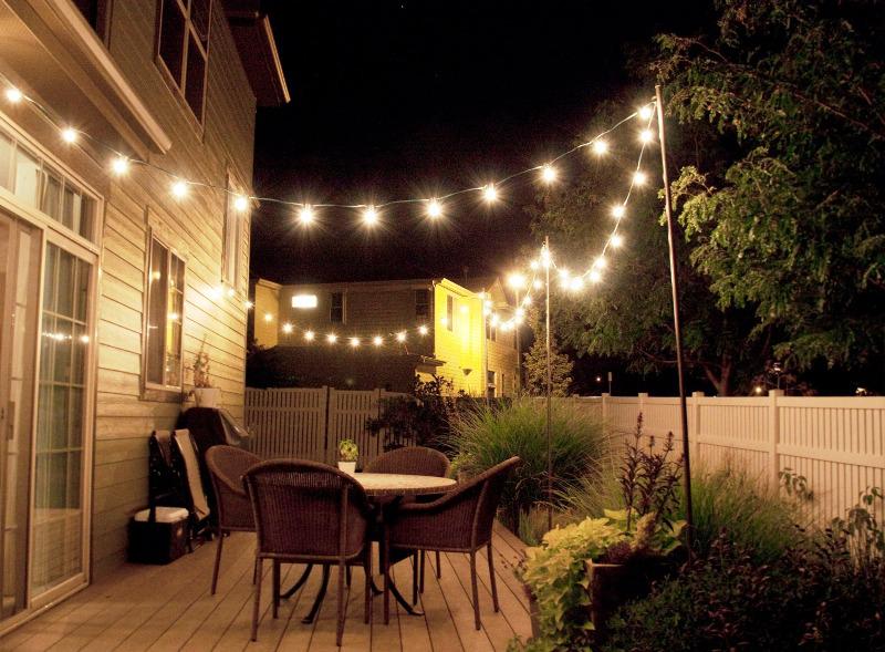 DIY Commercial Outdoor String Lights Lowes