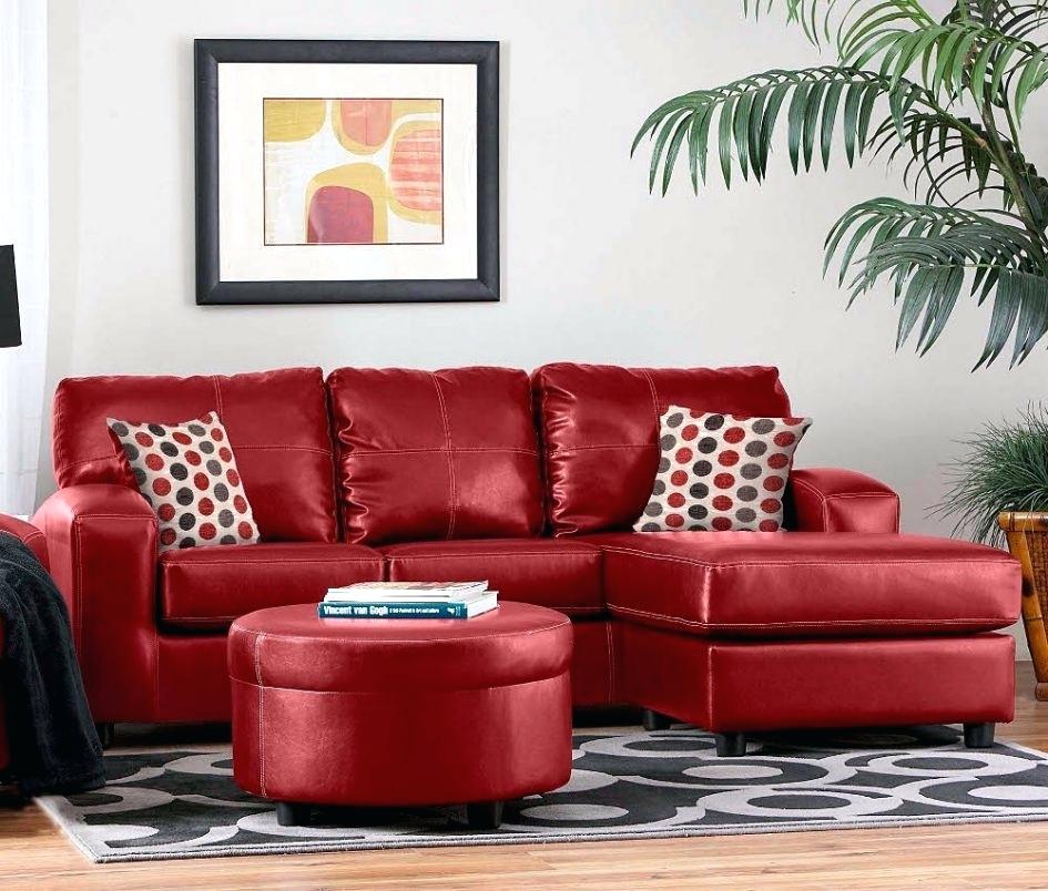 Small Red Leather Sofa Decorating Ideas