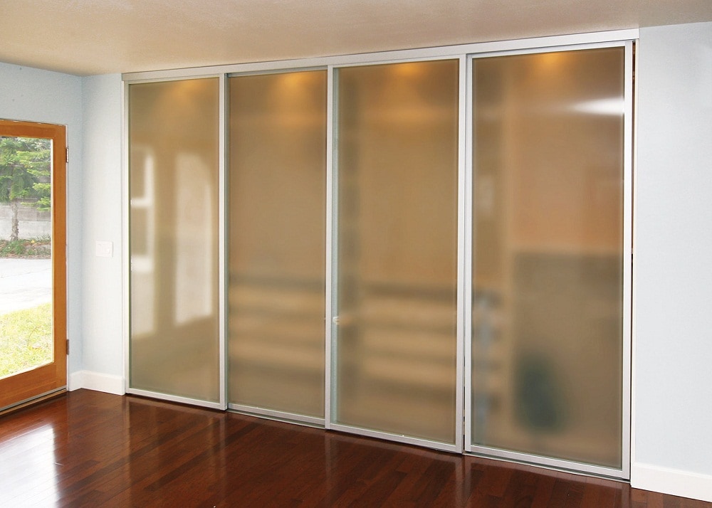 Sliding Frosted Glass Closet Doors
