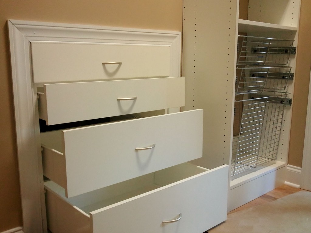 White Closet Storage Drawers