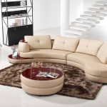 Beige Linen Sectional Sofa