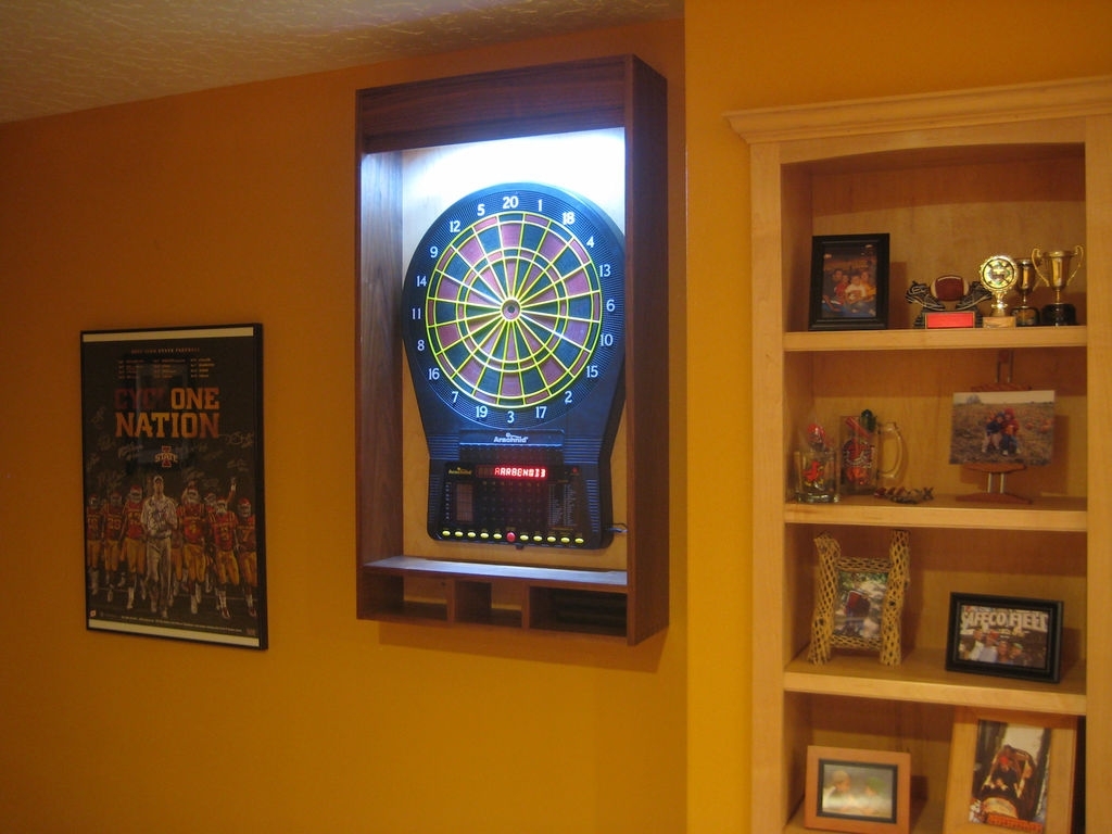 Electronic Dart Board And Cabinet