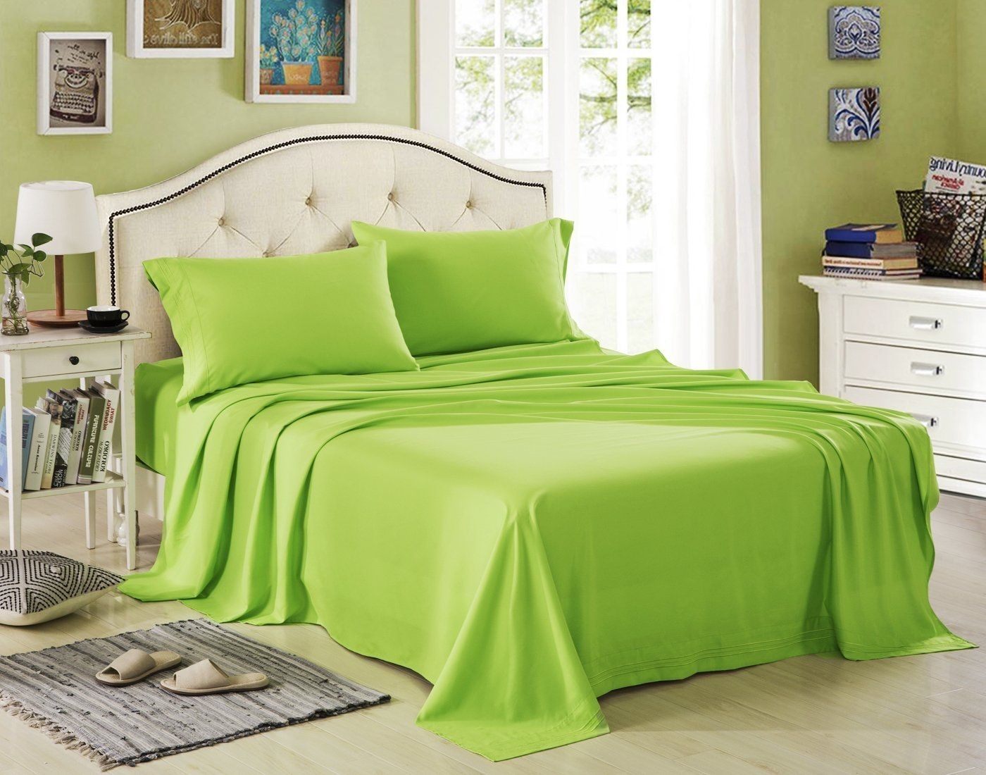 Lime Green Full Size Sheets