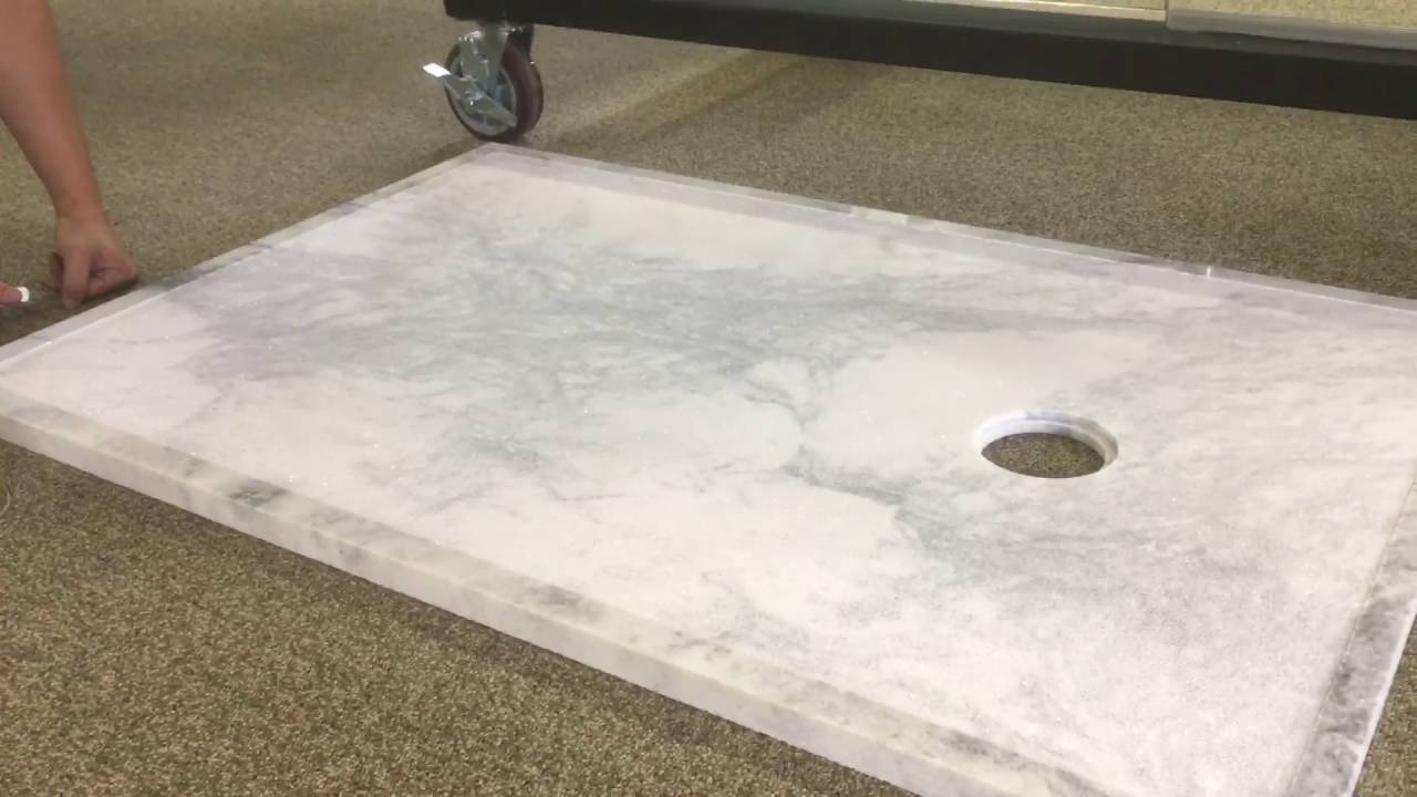 Two Piece Cultured Marble Shower Pan