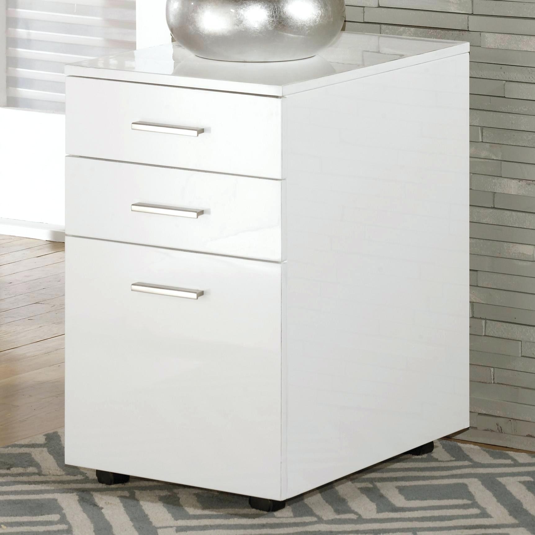 White 3 Drawer Lateral File Cabinet