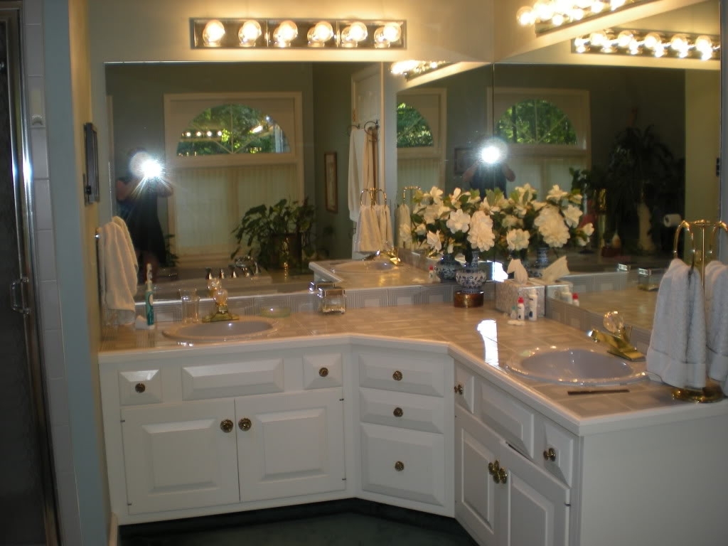 Antique Mirrored Bathroom Vanity