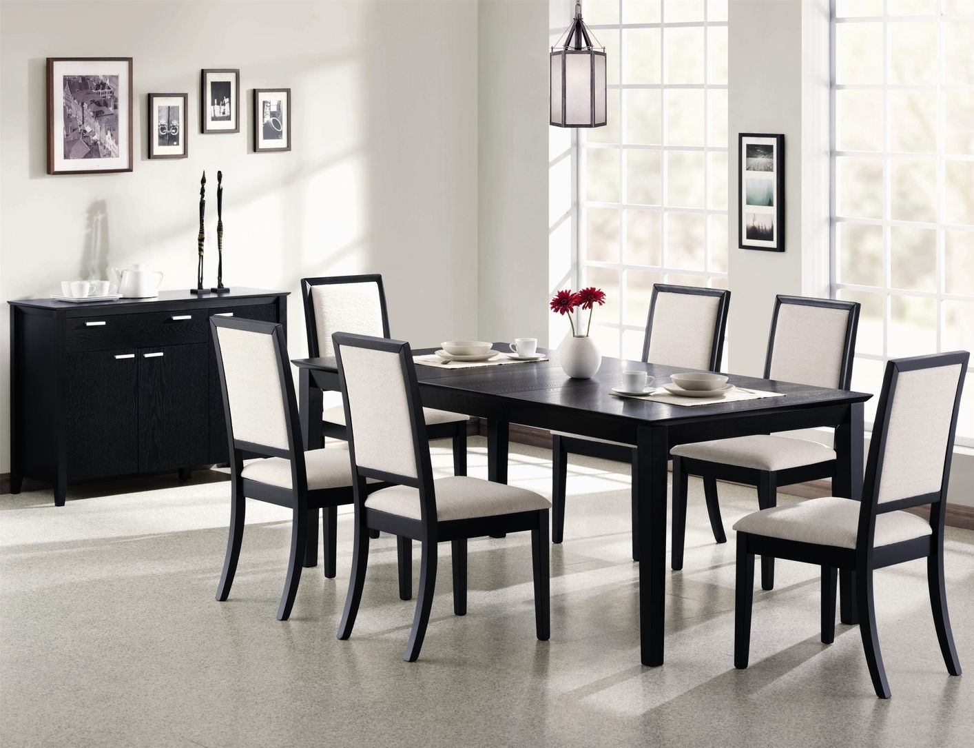 Black And White Dining Room Sets