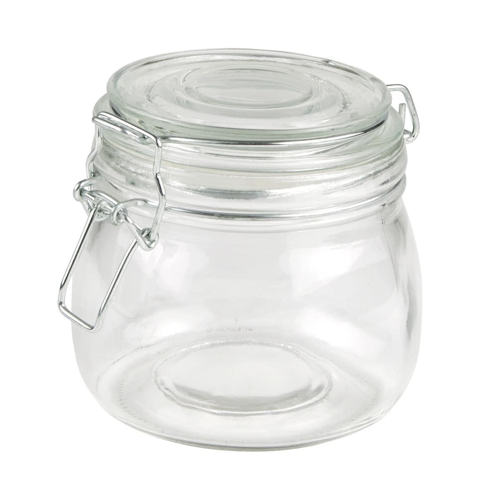 Clear Glass Pumpkin Cookie Jar
