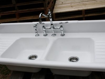Double Bowl Kitchen Sink With Double Drainboard