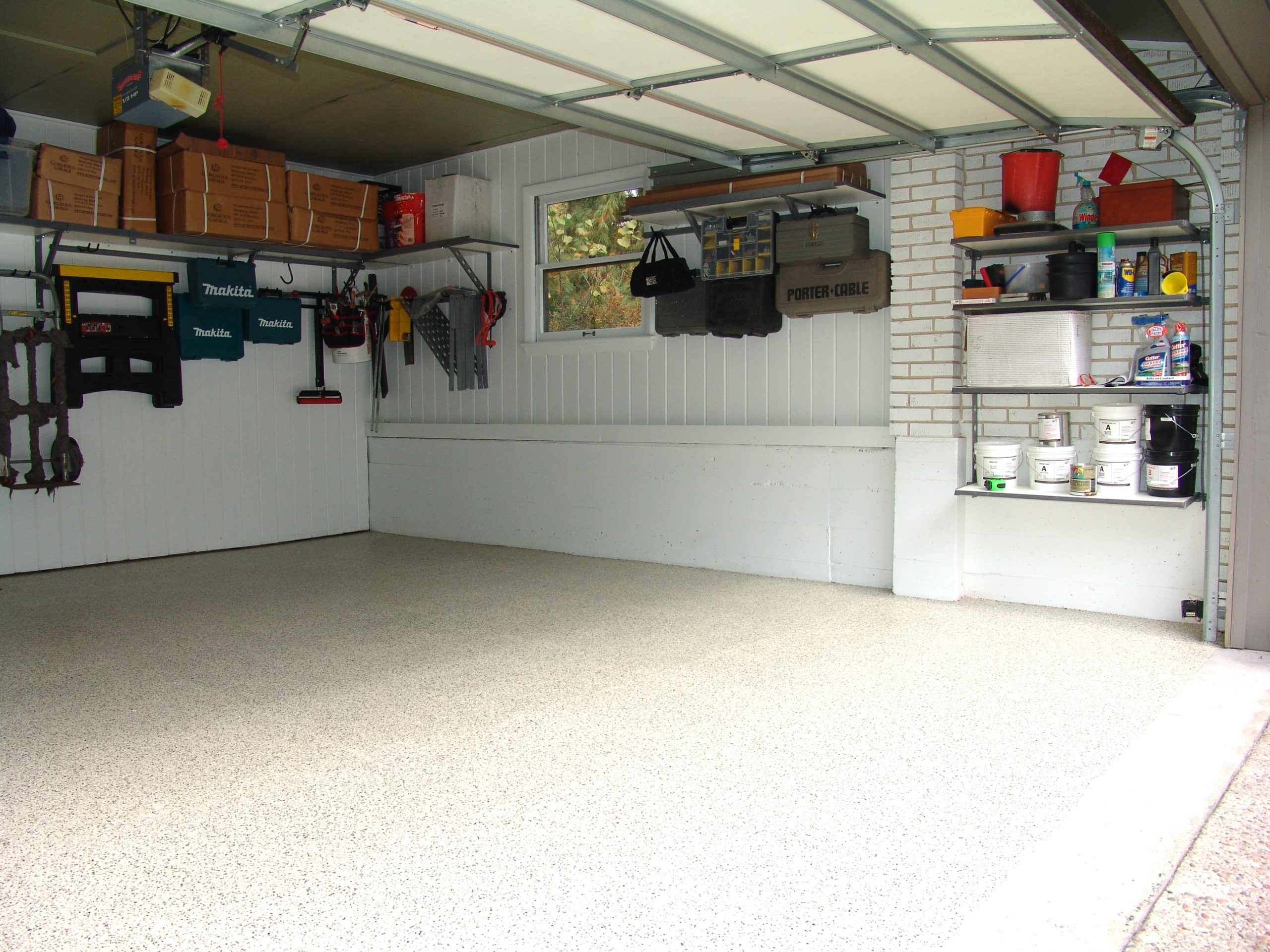 Garage With Shelf Door Ideas