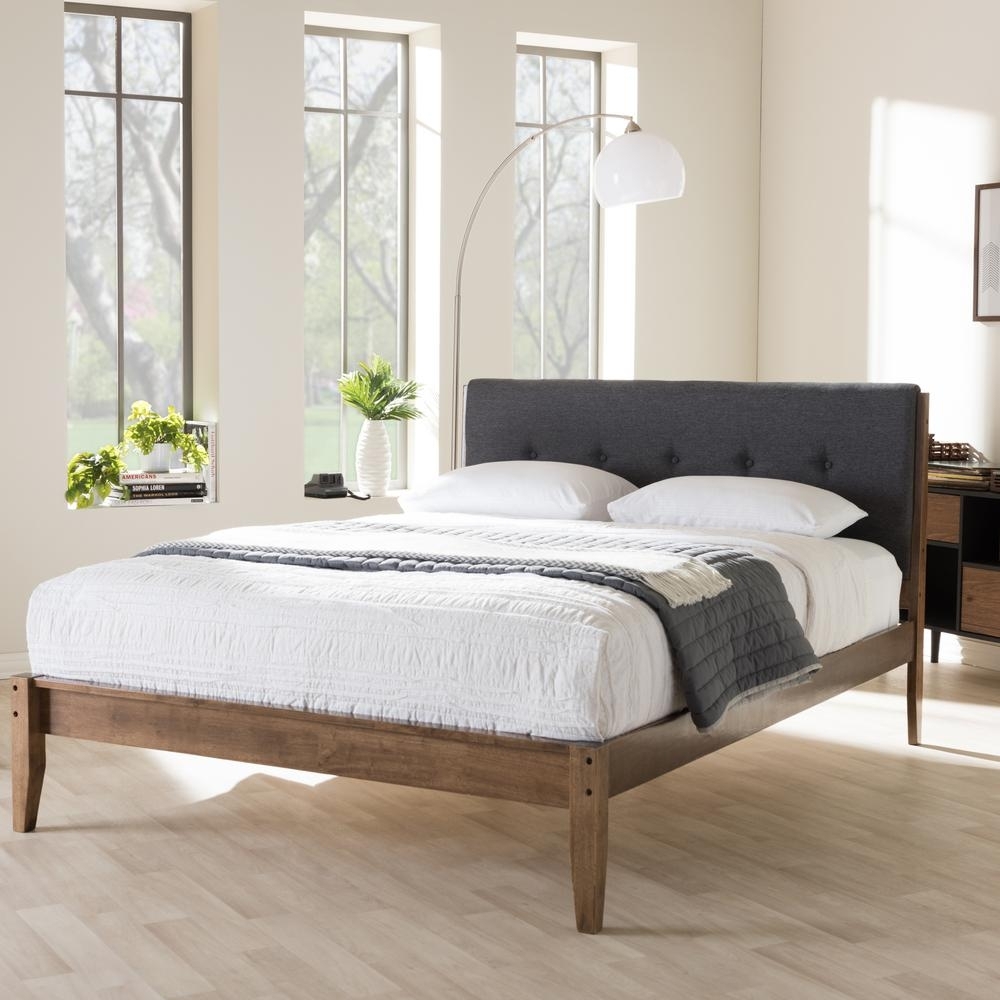 Mid Century Modern Upholstered Bed
