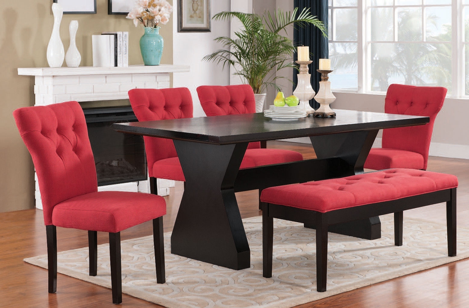 Red And Black Dining Room Sets