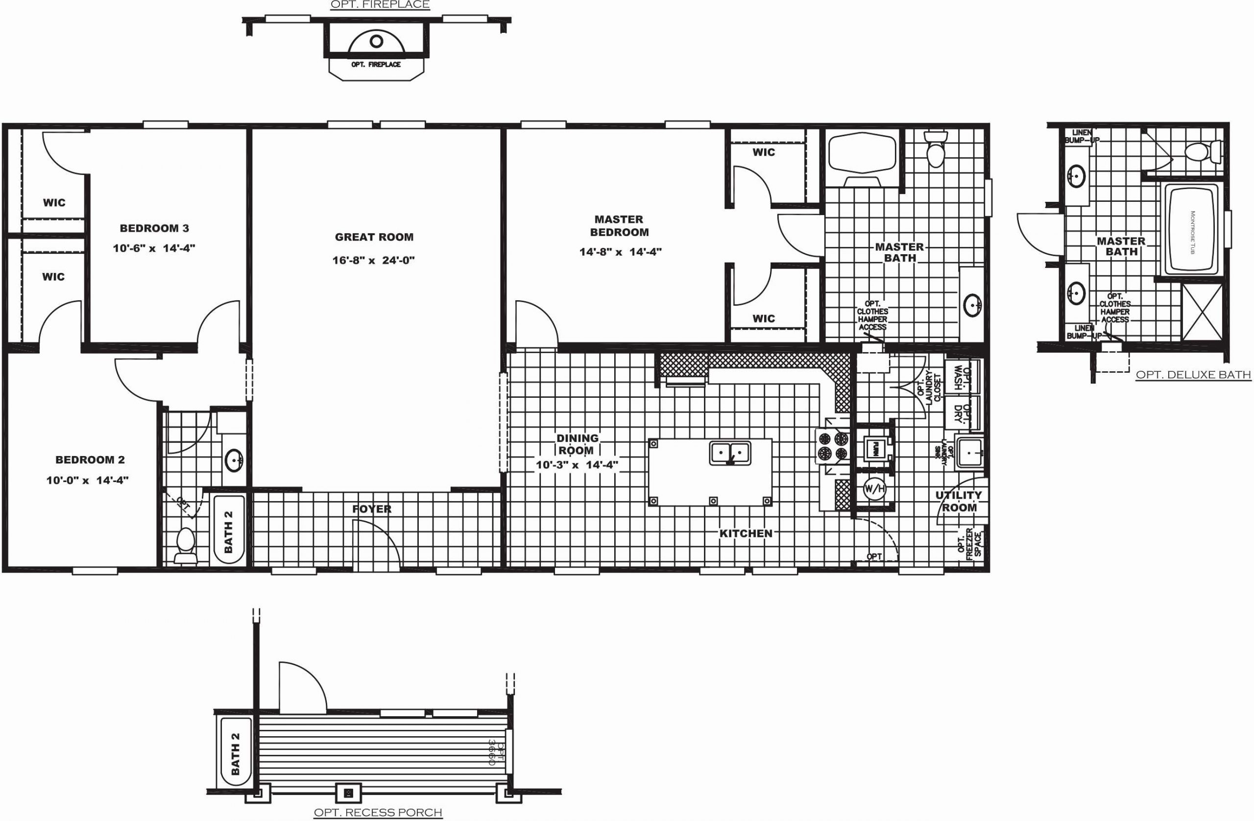Single Wide Modular Homes Floor Plans
