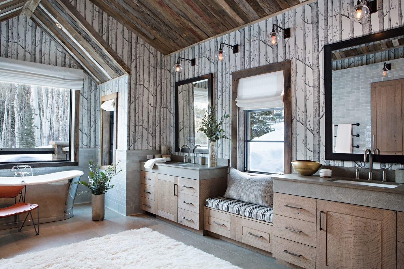 Rustic Log Home French Country Interior Design