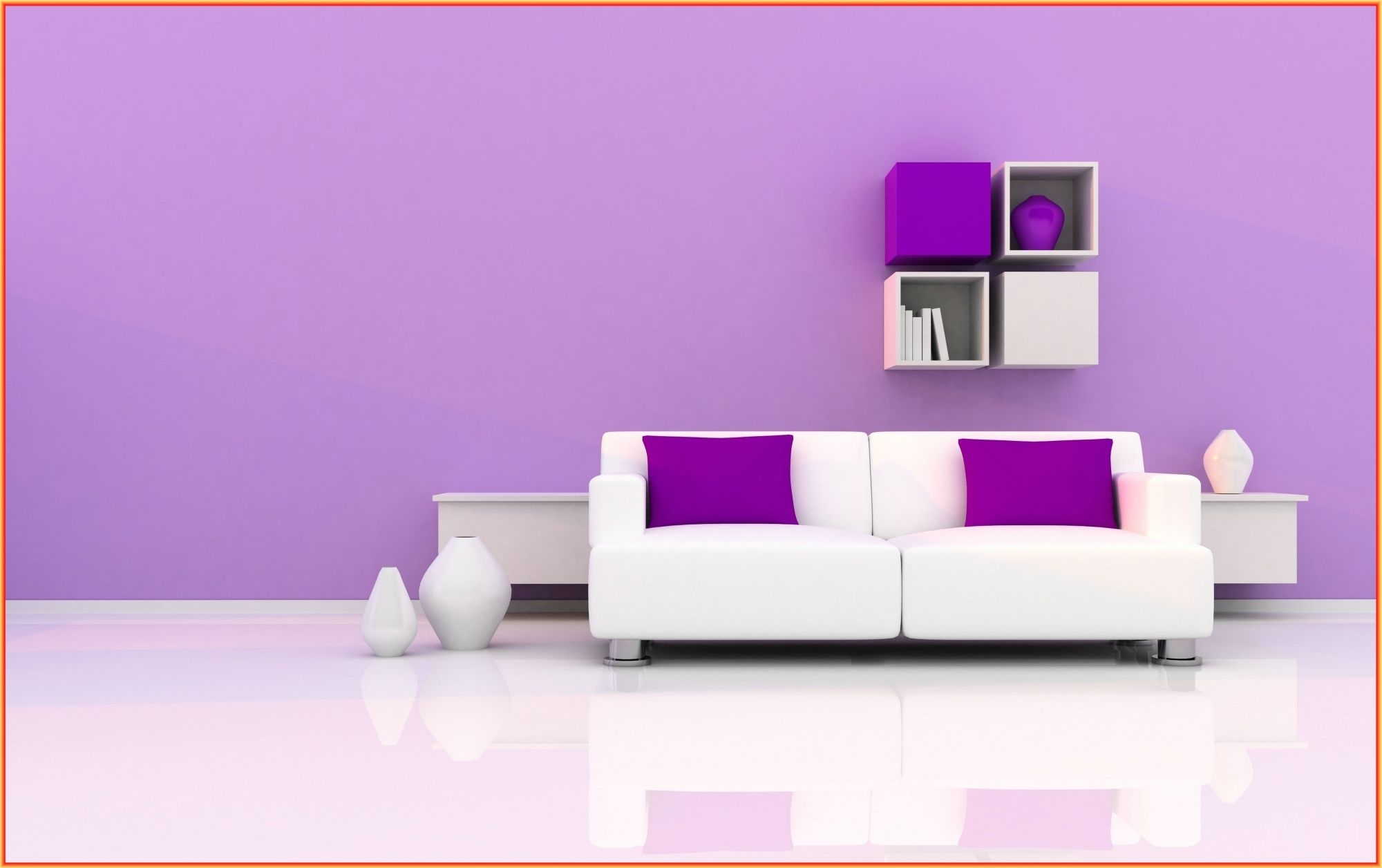 Purple Simple Home Interior Design