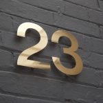 Brass House Numbers Modern