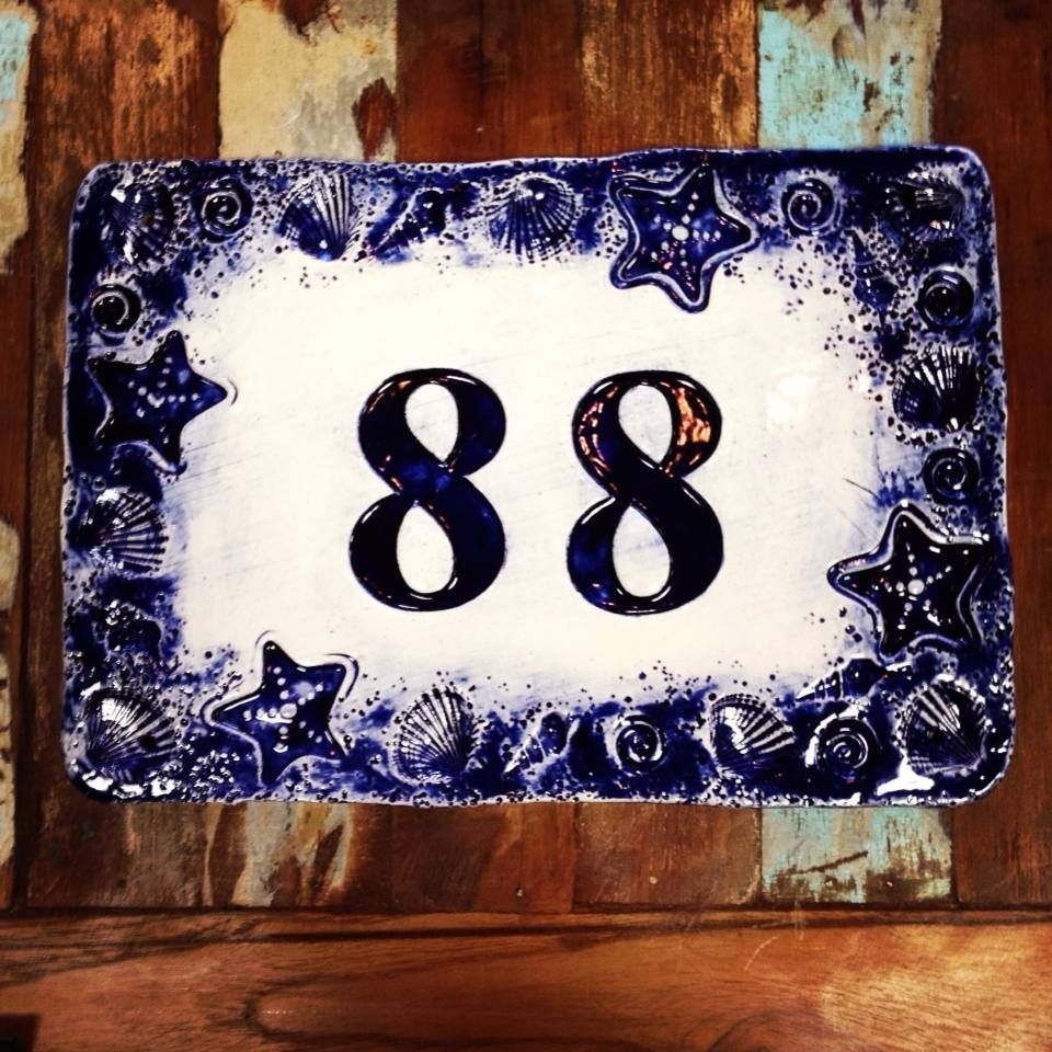 Italian Ceramic House Numbers Address Sign