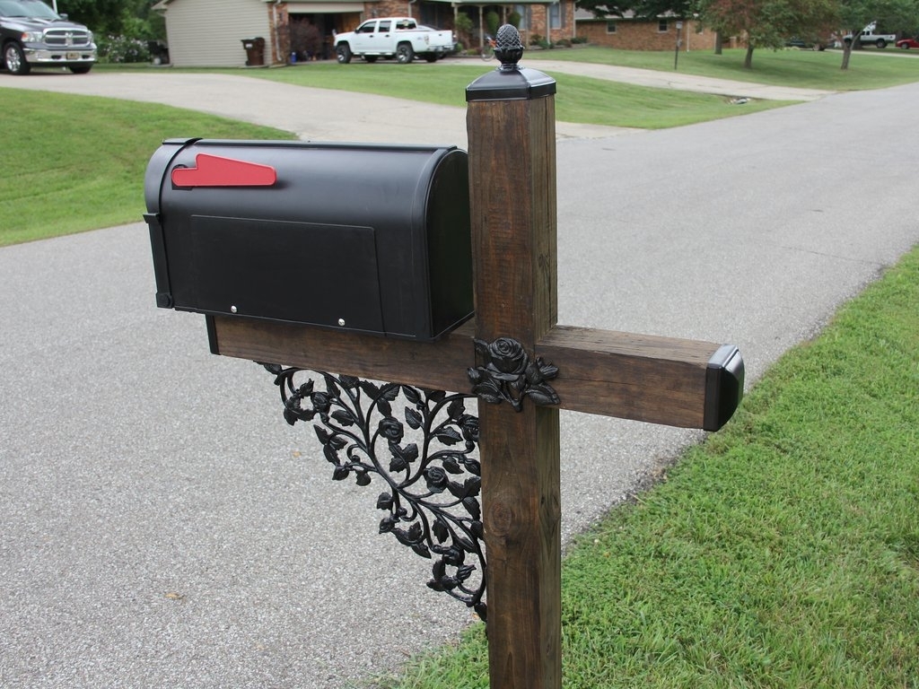 Wrought Iron Mailbox Post